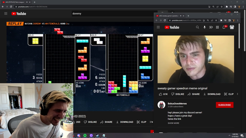 XQC reacts to the average tetris player