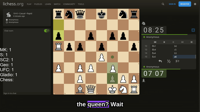 Lirik wins his first chess match