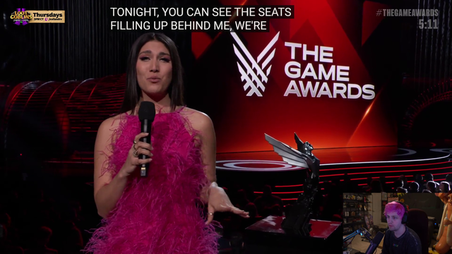 soda is happy watching the game awards