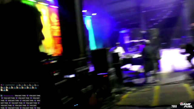 Esfand runs on stage