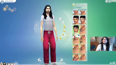 Lisha helps QT make his sims character