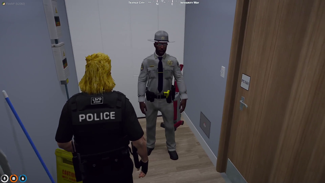 Moon helps a fellow officer