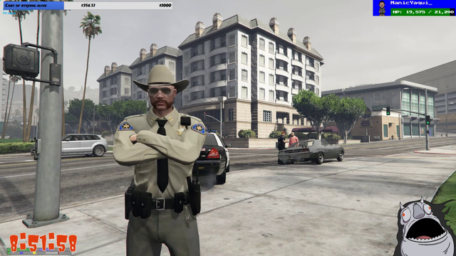 Cop recruit experiences a standard day in Los Santos.