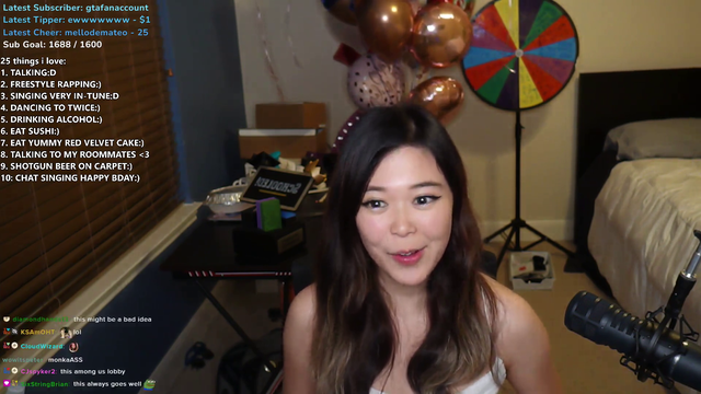 Chat sings happy birthday to ExtraEmily