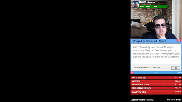 Scammer catches on to Kitboga
