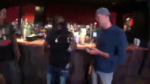 T-Pain recording a voicemail message for a fan.