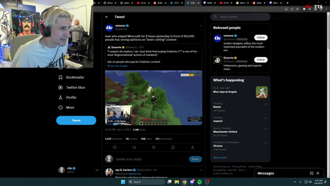 xQc responds to Hasan's editor who criticised his views on people buying Onlyfans content