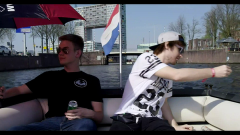 Mitch & Reynad smokes 'tobacco' in a boat.