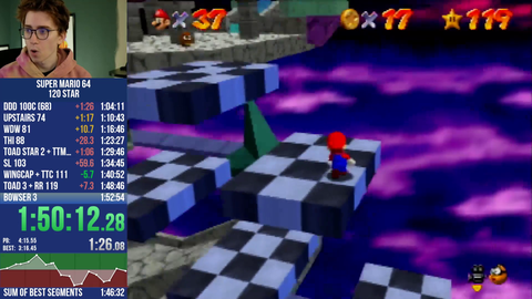 Clint clutches it out for the final star in his 120 star speedrun