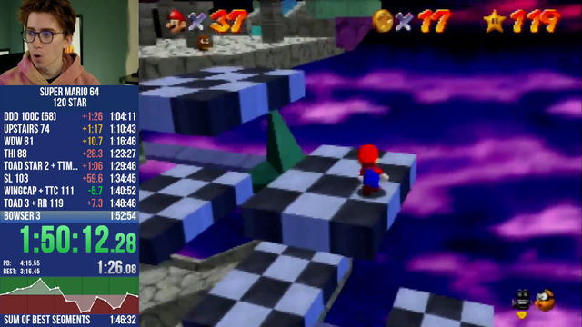 Clint clutches it out for the final star in his 120 star speedrun