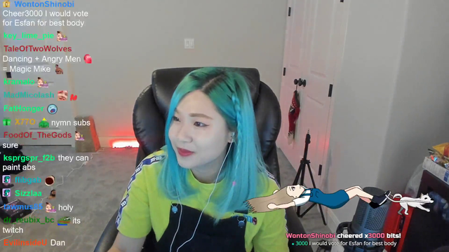 Hachu on Esfand's body