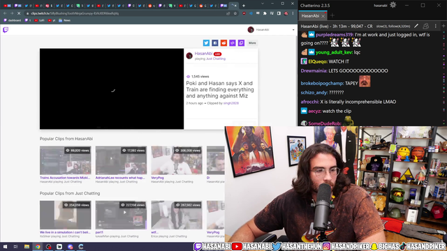 Hasan and Pokimane initially downplaying the SA accusation