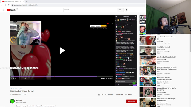 Forsen reacts to xQc's argument with Adept