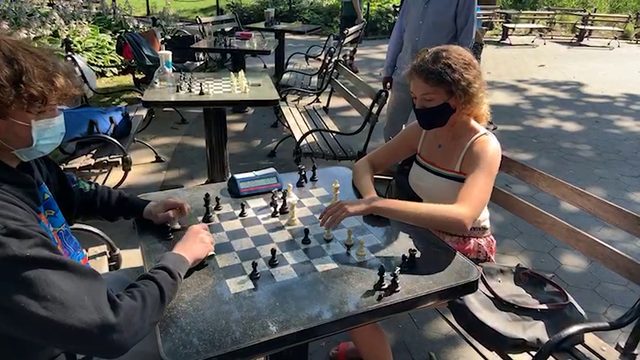 Hans Meets A Viewer in the Park