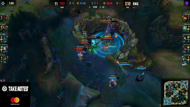 Faker single-handedly winning the game deciding baron teamfight for T1
