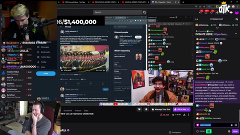 Soda watches Ludwig impersonate him in Hasan's chat