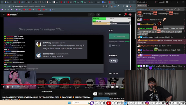 Hasan to drama farmer:"get that bag, king"