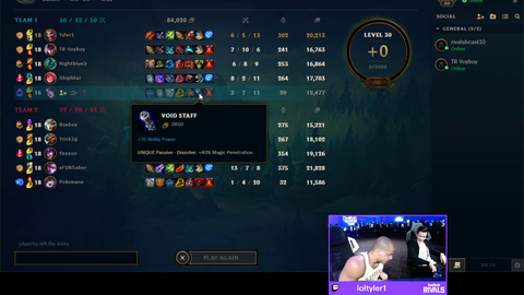 Tyler1 Malding from a Pokimane Comment After Losing Twitch Rivals