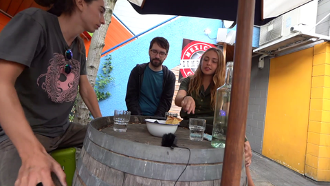 Destiny succumbs to peer pressure from attractive swedish girl