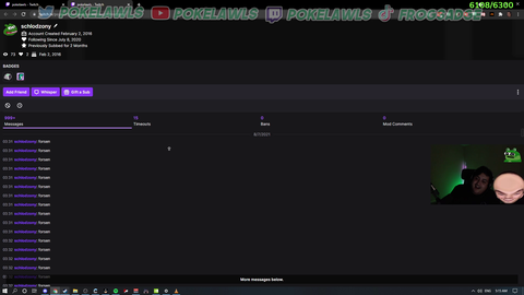NymN's alt account in Poke's chat