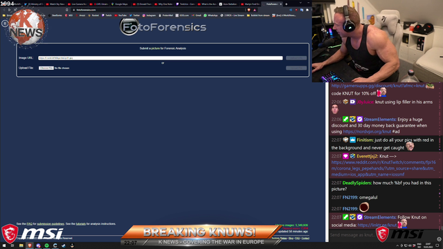 Knut discovers a photo of his legs isn’t photoshopped