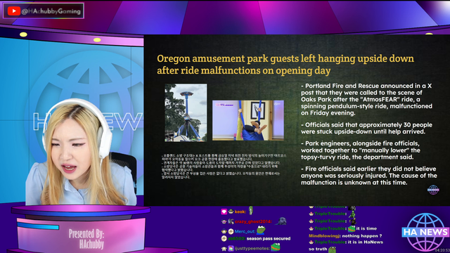 Hachu reads the news