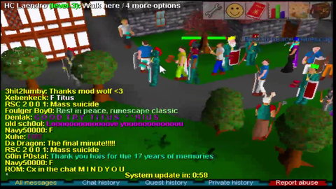 An emotional end to the Official Runescape Classic servers
