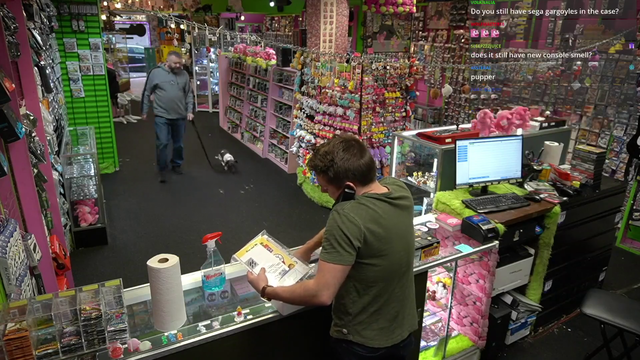 Dog has a little accident inside DSKoopa's video game store.