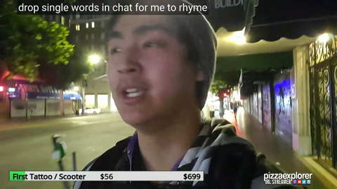 Random guy on street jumps in and spits some bars