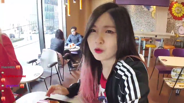 When you are just trying to have a nice meal and some streamers show up