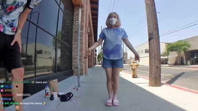 jakenbakelive and HAchubby reenact their "Just A Simp" music video on the streets of LA
