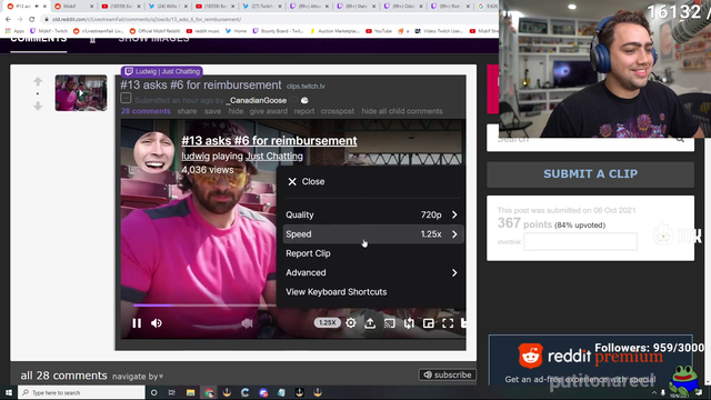 Miz starting the Twitch Game
