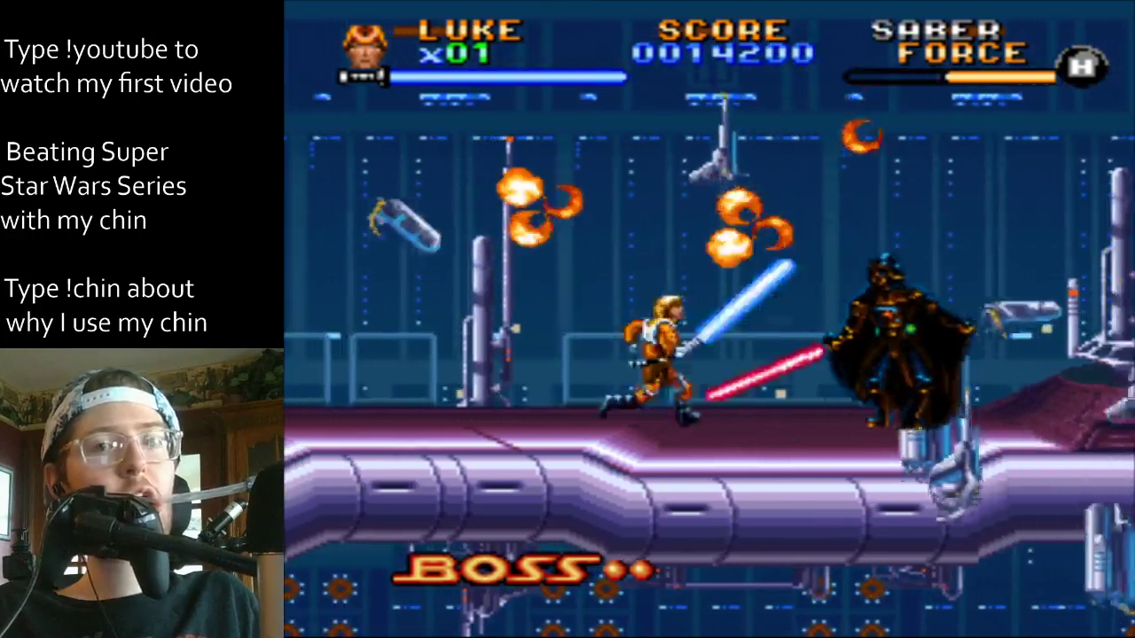 Handicap streamer beats Empire Strikes Back on the SNES with his Chin