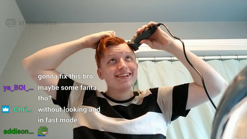 Streamer trying to cut own hair accidentally goes too far