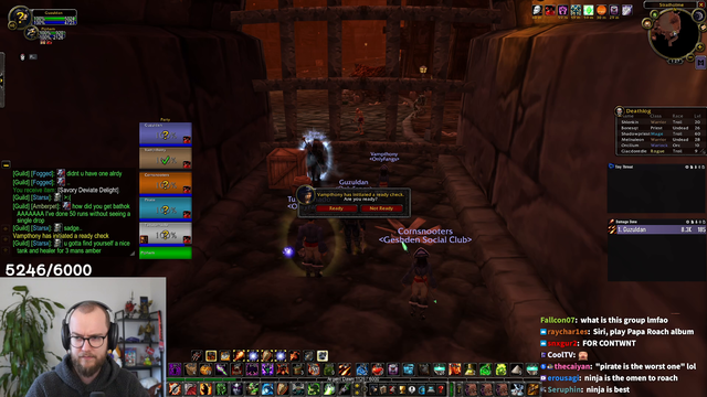Pirate and Sequisha try a different pull in Stratholme with Guzu calling the run 