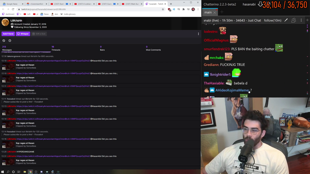 Hasan's response to XQC