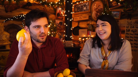Streamer promises to eat a lemon for every new follower. Gets raided immediately after.