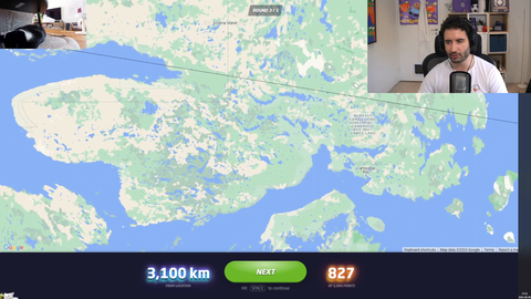 Nymn makes a Rainbolt genius guess on Geoguessr