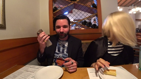 The italian mafia threatens Cyr at olive garden