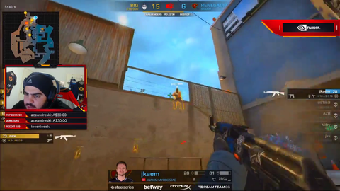 Streamer gets scared after a CSGO player scrims after a victory