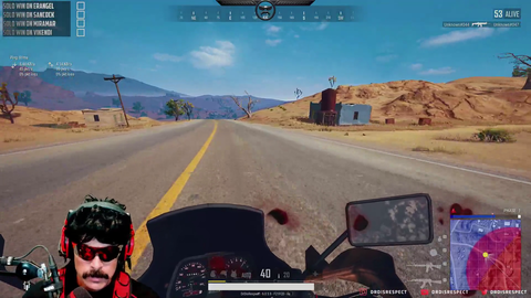 Doc has an extremely cinematic motorcycle ride.