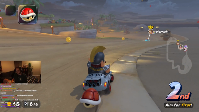 Erobb221 loses a back2back challenge on Mario Kart World