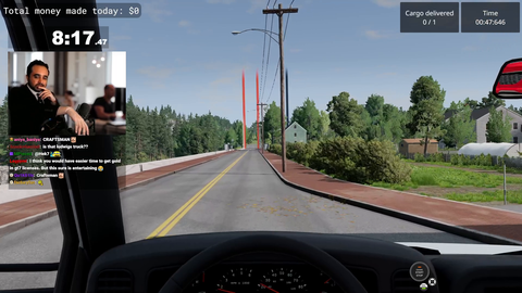 Squeex crashes his car while looking at chat