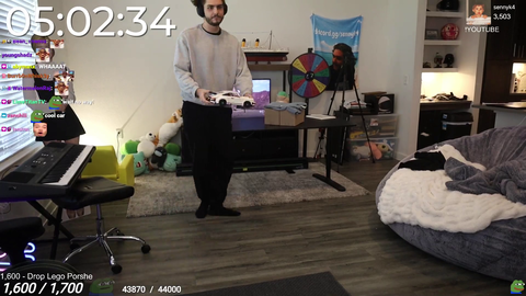 Senny regrets having "drop lego Porsche" as a sub goal