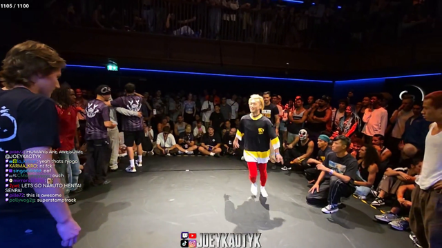 B-boy shows off his ultimative move