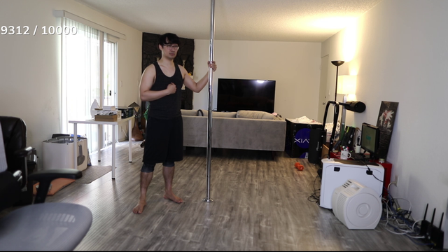 CodeMiko - KristoferYee testing out the pole.