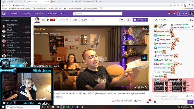 Mitch Jones calls Mizkif a fake and goes on a rant