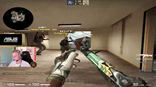 Professional csgo player kills someone with a flash