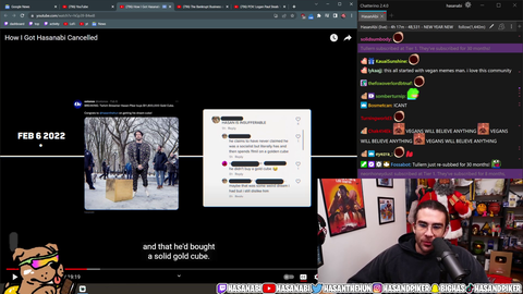 Hasan loses it after tiktok commenter thinks he spent $11 million on a solid gold cube