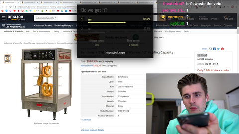 Ludwig calls his roommate about a purchase